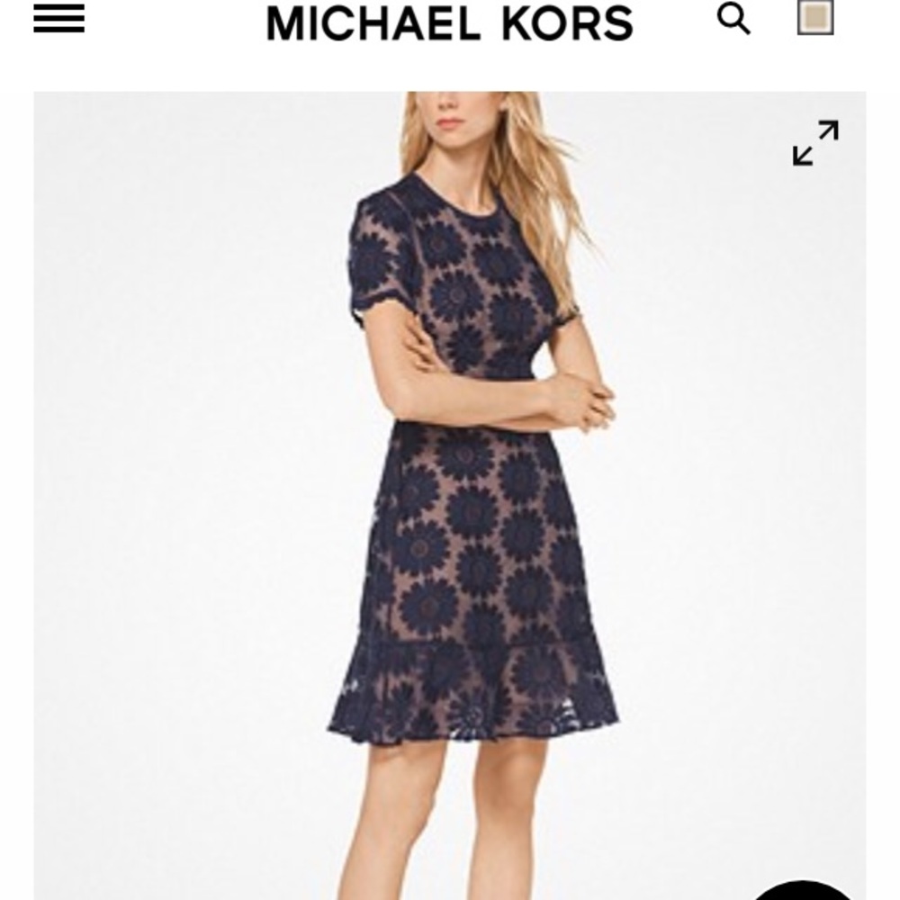 Floral Embroidered Organza Dress